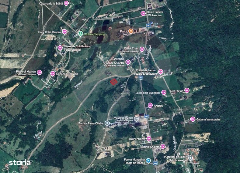 Teren extravilan Rasnov , Glajerie-Str Poiana velicanului, 1100mp