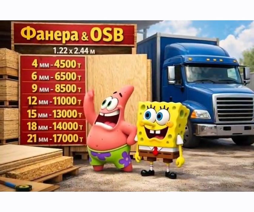 Фанера осб дсп двп все толшины