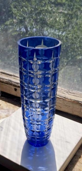 Вазы для интерьера,,кобальт,позолота,хрусталь