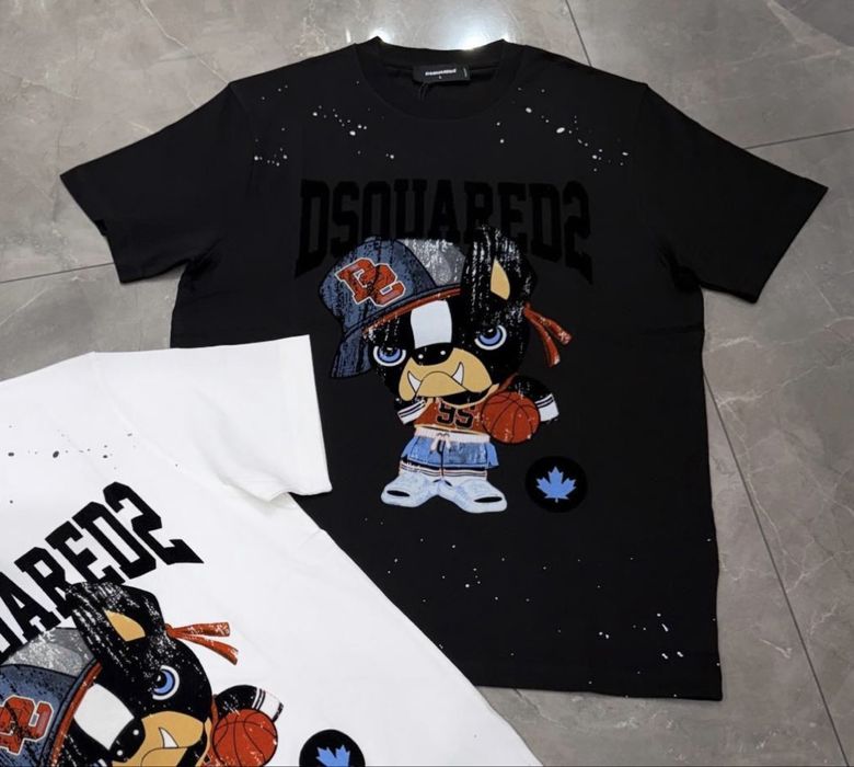 Tricou Barbati Dsquared Dog Negru!