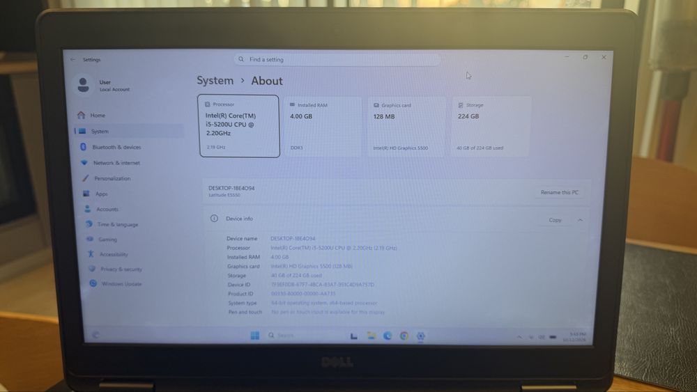 Dell Latitude E5550