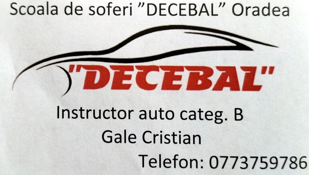 Instructor auto (automat sau manual)  scoala auto Decebal