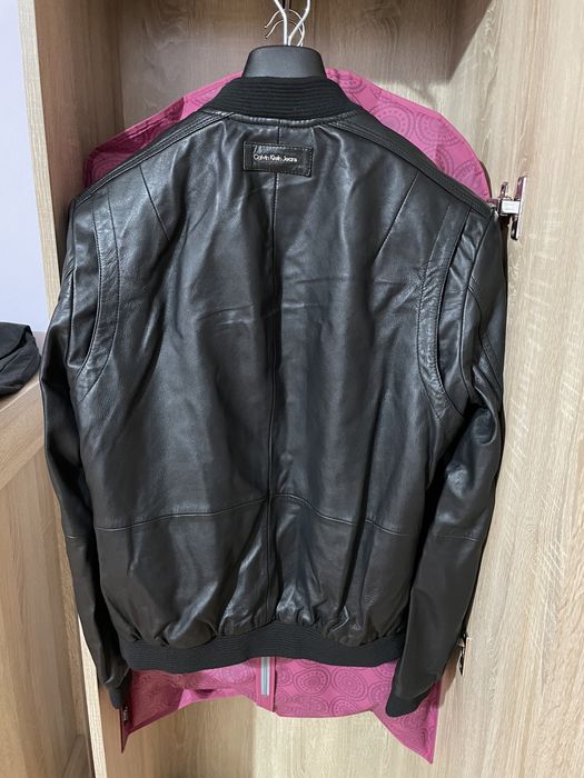 Geaca din piele naturala Calvin Klein