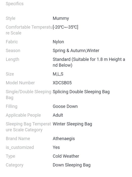 Sac dormit iarnă, puf gâscă 3000g, -35/-45 grade