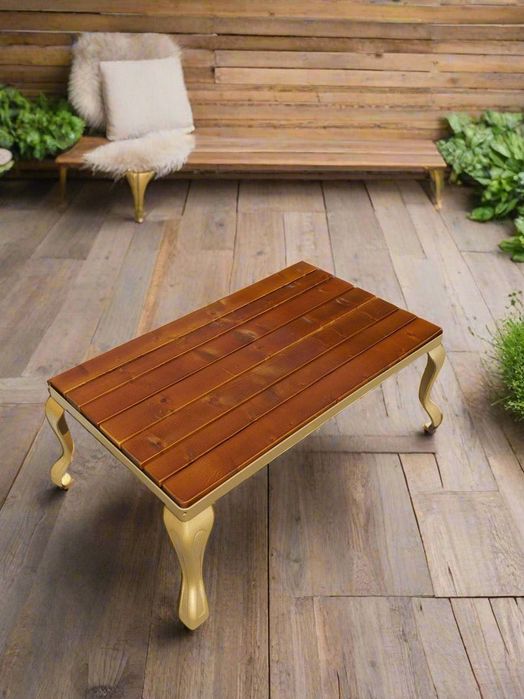 Masuta cafea din lemn masiv de brad lucrata manual