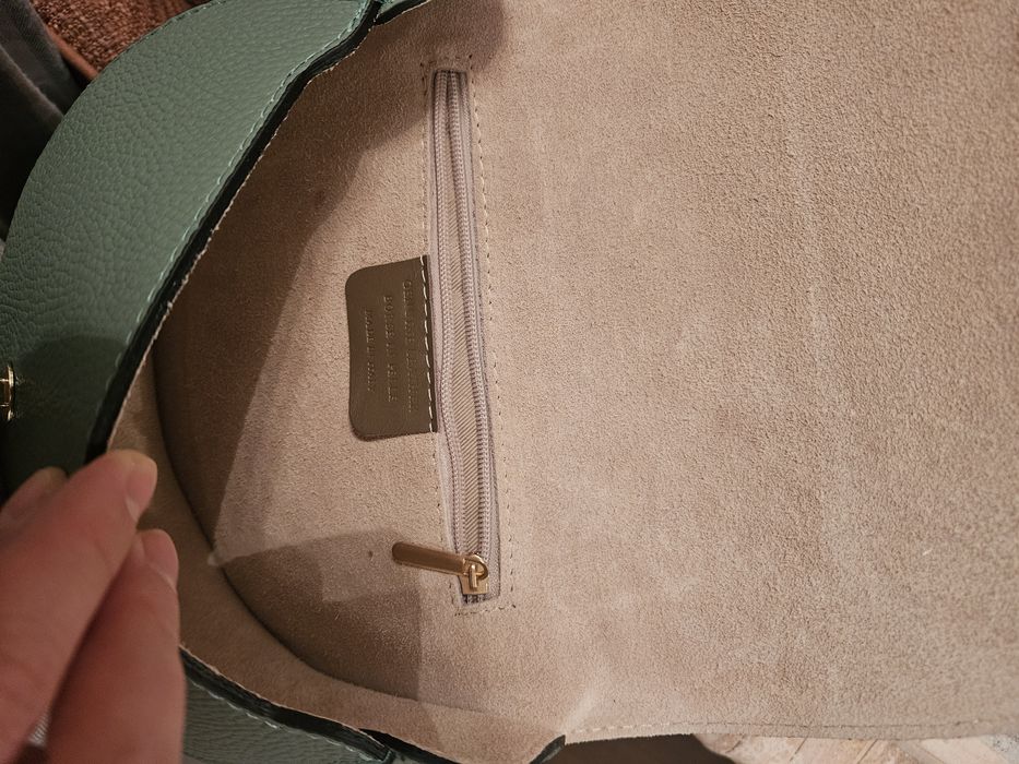 Естествена кожа италианска шик чанта