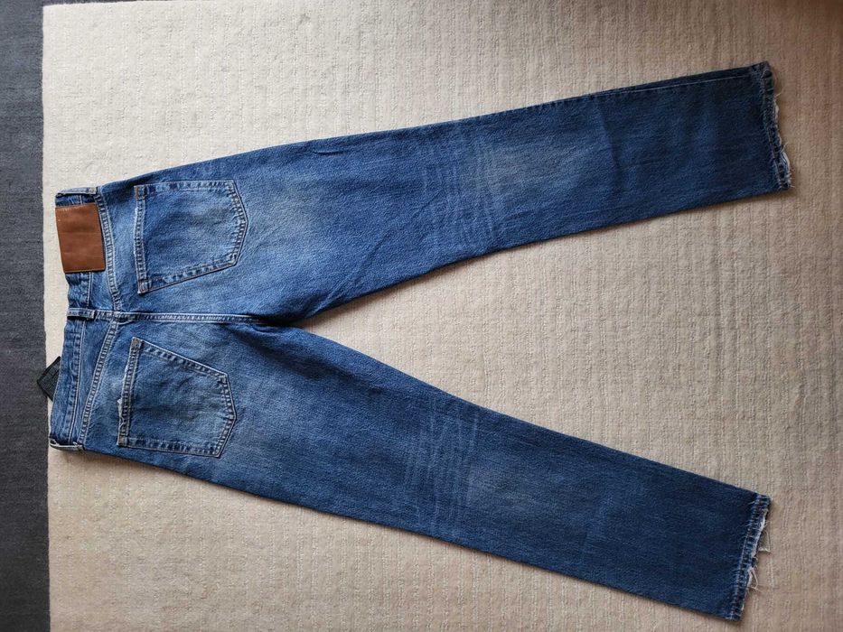 Blugi ZARA, mar. M/ 38, SLIM, model bootcut/ drept noi, fara eticheta