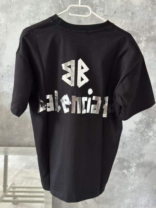 Tricou Balenciaga black silver Premium