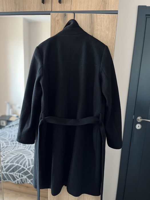 Дамско черно палто L