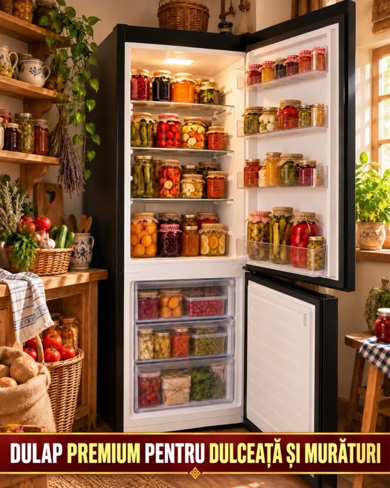 Combină Heinner 268L neagră – frigider cu personalitate: cere 60 ml freon sau devine dulap premium de murăt