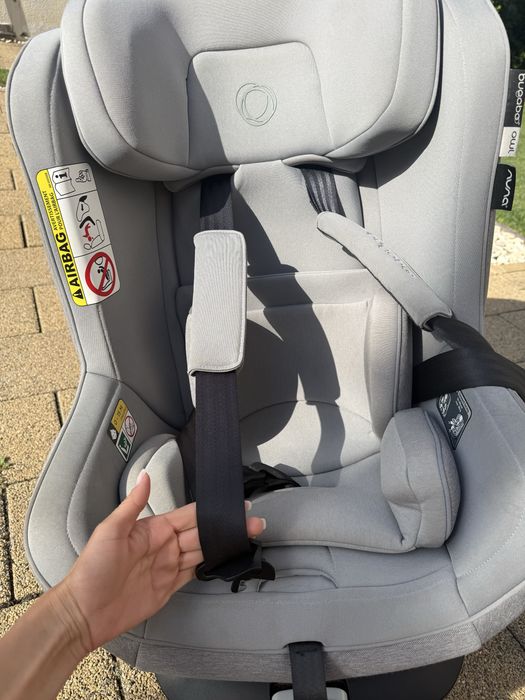 Scaun auto rotativ Bugaboo Owl Grey cu baza Isofix