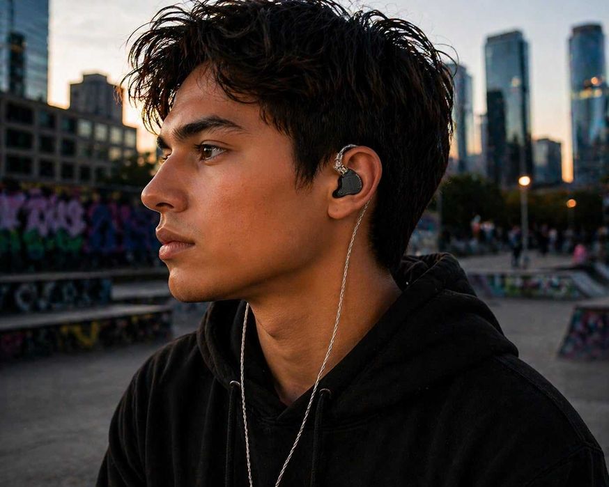 Чисто нови запечатани в целофан професионални слушалки IEM KZ ZS10 Pro X с микрофон