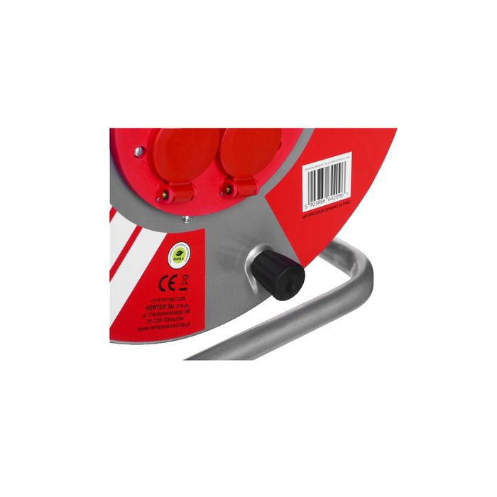 Rola cablu electric prelungitor 25M cadru metalic 3x2.5, Vertex