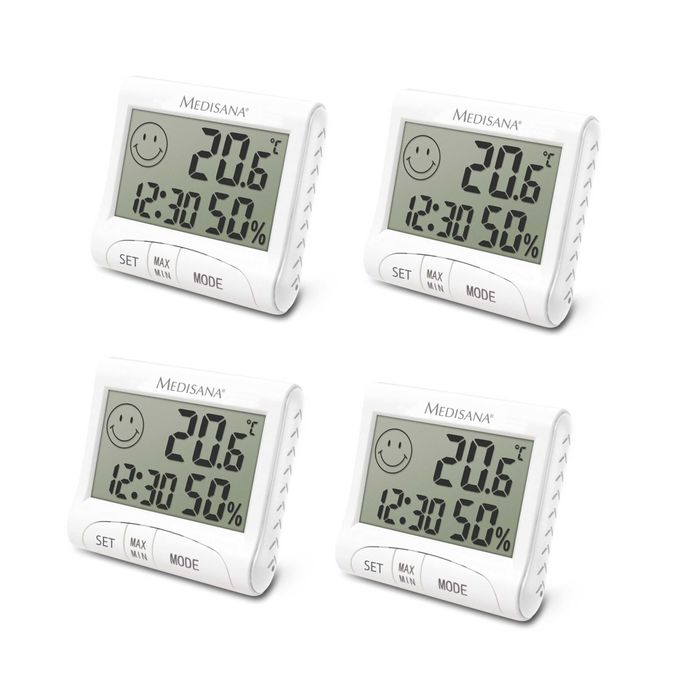 Set 4 x Ceas cu Termometru si Higrometru, Medisana 60079 (HG100)