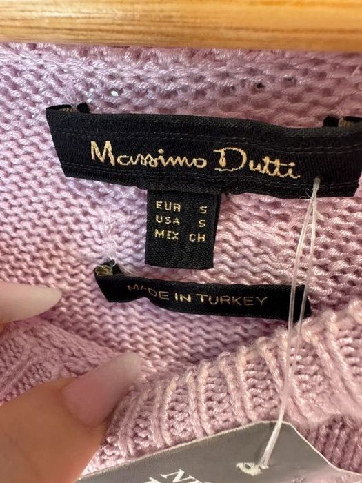 Pulover tricotat roz trandafiriu subtire Massimo Dutti marimea S nou