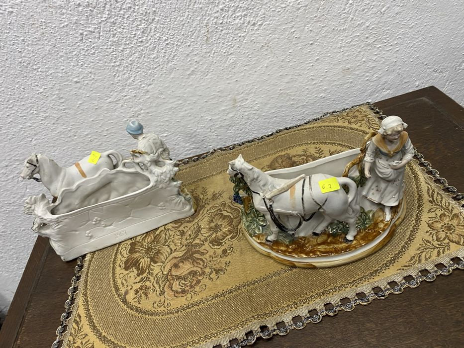 Немска порцеланова двойка коне Thuringia Германия 1900 1930