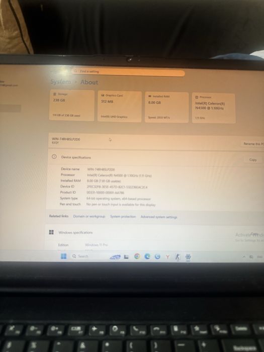 Notebook Lenova 8/512