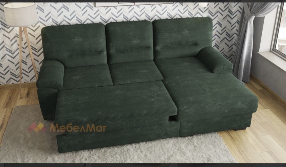 Ъглов диван с функция сън