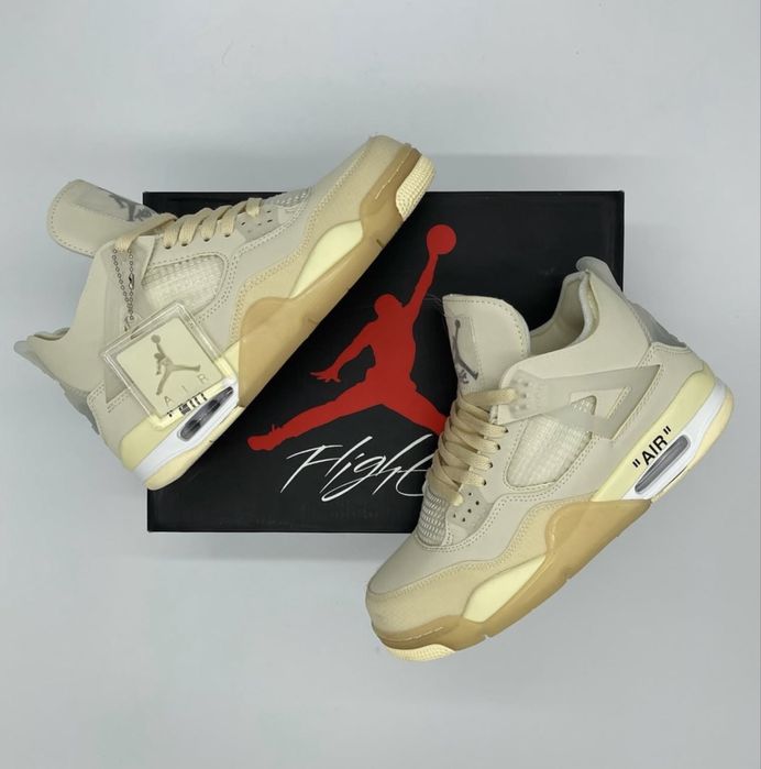 Sneakersi Nike Jordan 4 Off White - marimea 38 - noi si premium