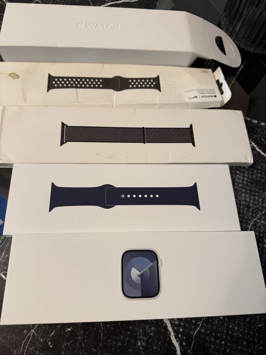 Apple watch seria 9 45 mm silver cellular cutie full