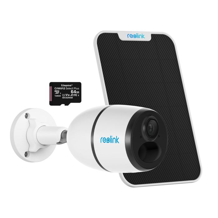 Pachet Reolink Go Plus, Panou Solar si Card MicroSD 64 GB,