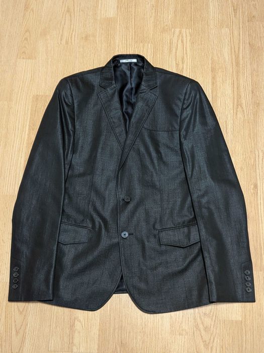 НОВ Луксозен Мъжки Костюм сако и панталон ГРАФИТ