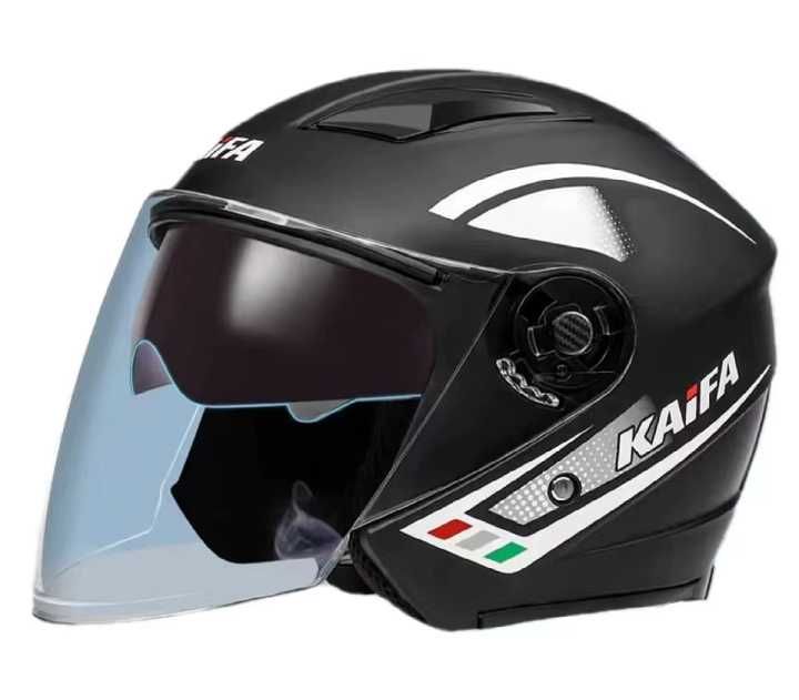 Каска за Мотор/Скутер/АТВ Черна/Сива два цвята