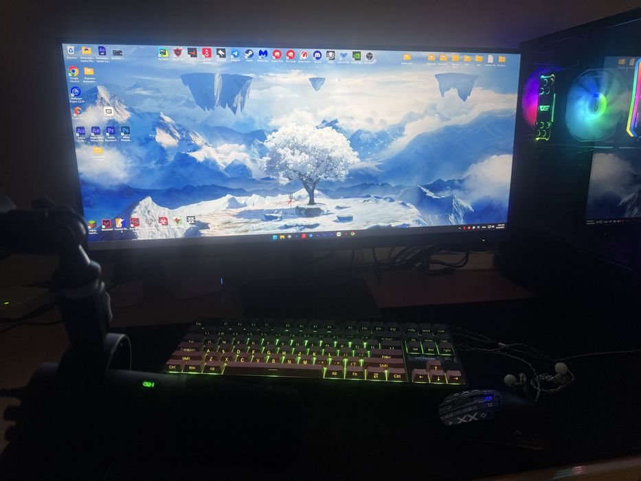 Топовый игровой сетап 4070 / i5-12400F / Ultrawide / Mchose / Aula