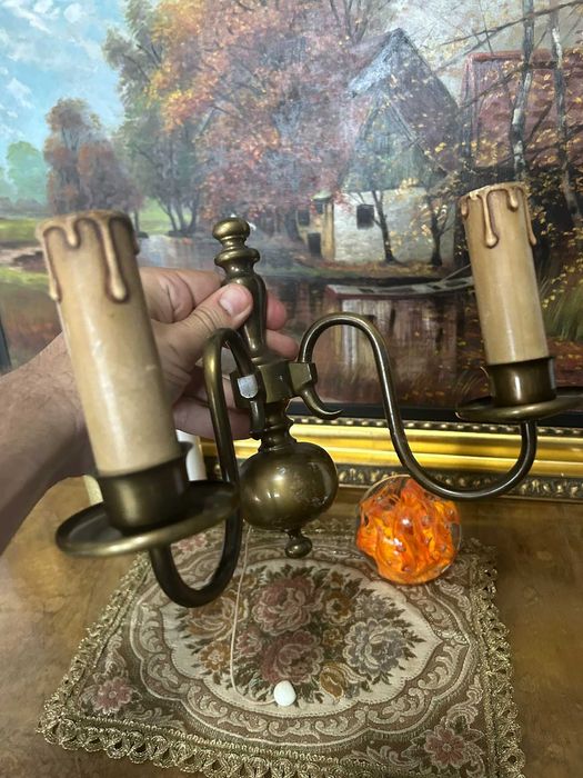 DN965 Consola aplica cu 2 brate bronz 19*20