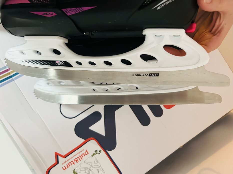 Patine de gheata pentru fete, FILA X-One GL, Negru/Roz, 38EU