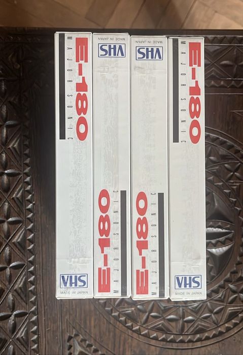 Casete VHS noi, sigilate, E-180, 4 bucati