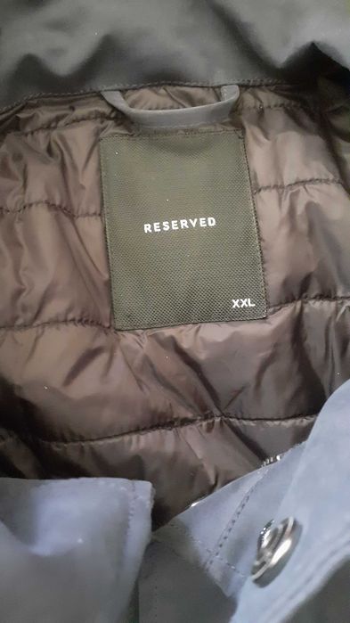 мъжко тъмно синьо яке Reserved XXL чисто ново, срещу вятър и дъжд