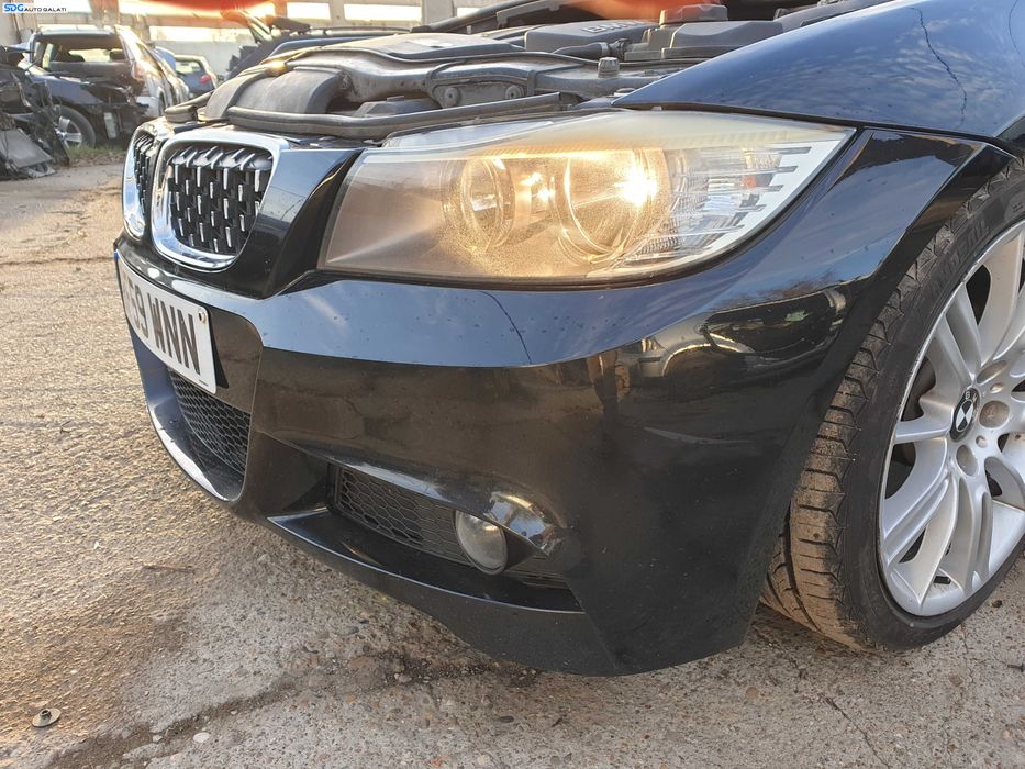 Bara Spoiler Fata Pachet M cu Imperfectiuni BMW Seria 3 E90 E91 LCI FL Facelift 2007 - 2011 Culoare 475 Black Sapphire Metallic [K1182]