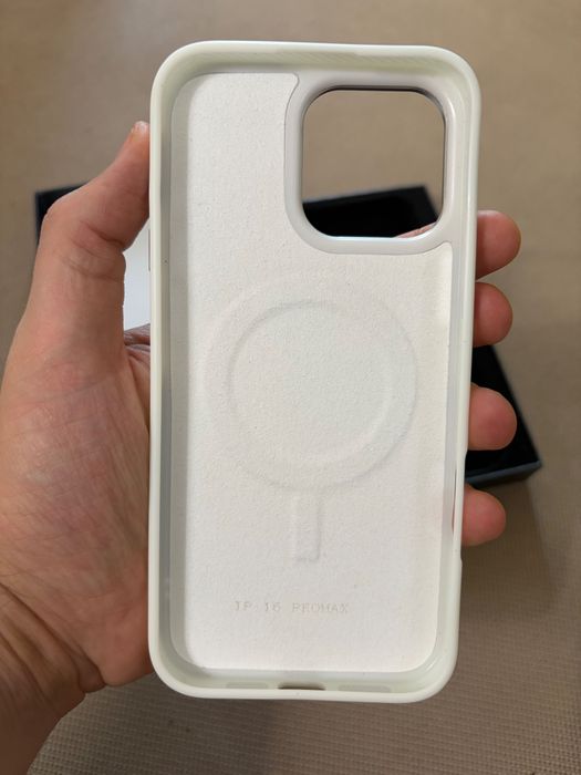 Husă Smart cu Display E-Ink Zeno Creative Case pentru iPhone 16 Pro Max - Alb