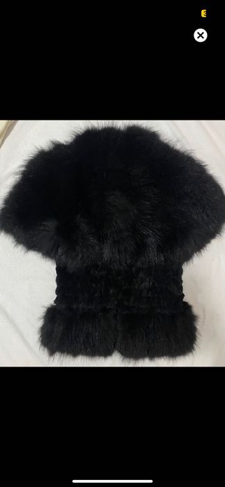 Vesta blana vulpe cu vizon