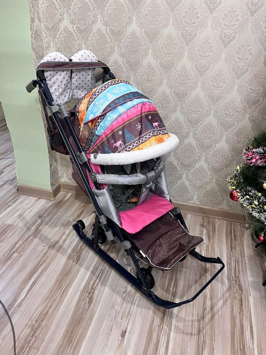 Санки коляска детские ника