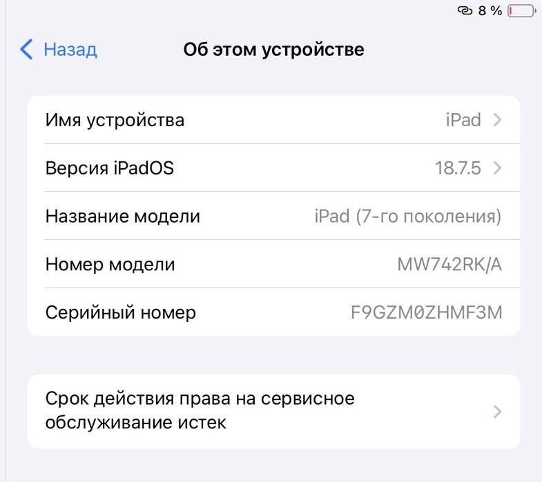 Продам iPad 7 WiFi