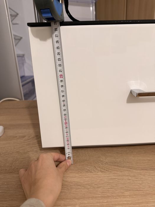 Noptiere cu sertar alb-negru