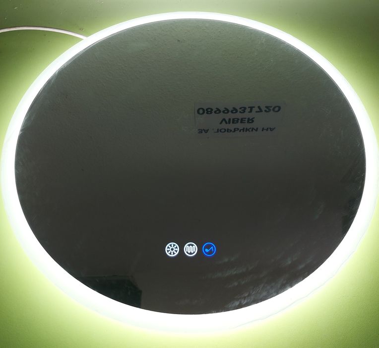 Кръгло лед LED огледало за баня Ф50см-обезпотяване 60 см-блутуут, обез