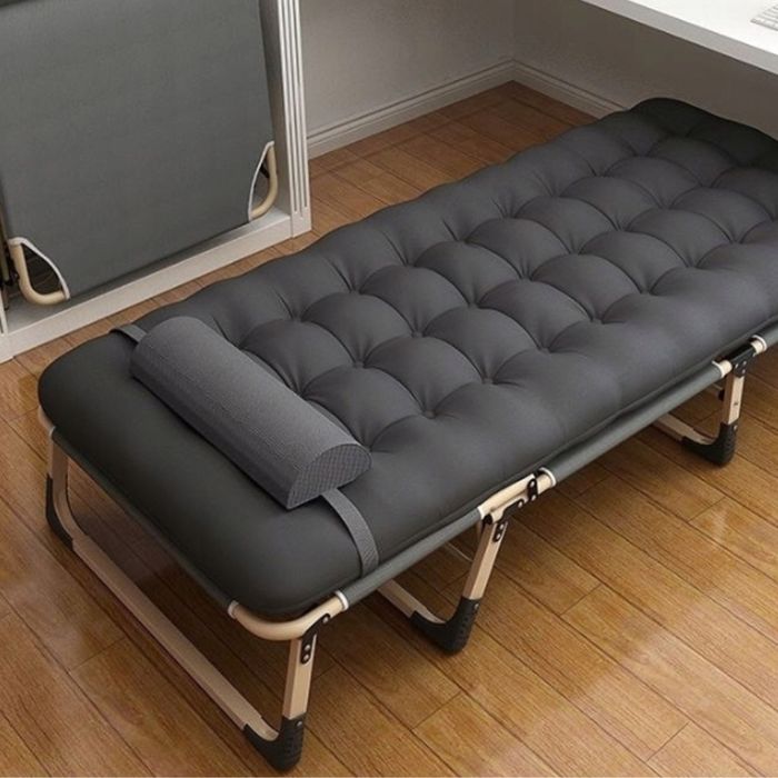 Сгъваемо къмпинг легло с матрак (180 см) – Регулируем градински шезлон