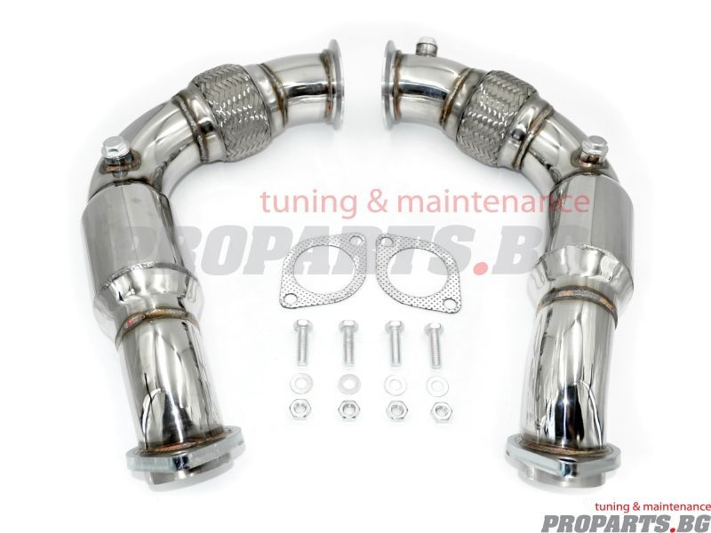 Downpipe за е70 e71 50i 550i 650i 750i N63 мотори даунпайп