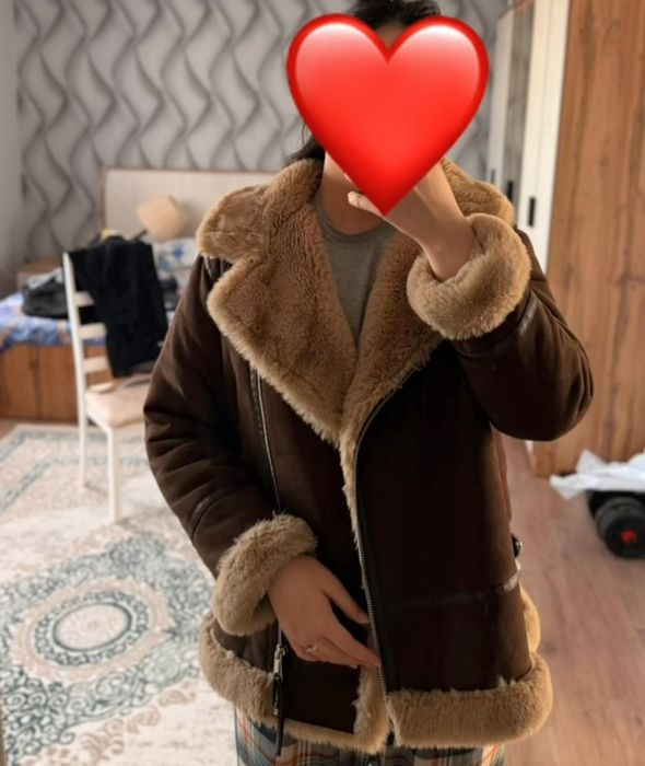 Дубленка на меху легкая  46-48рр