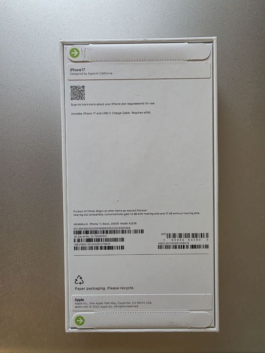 iPhone 17 черный, новый