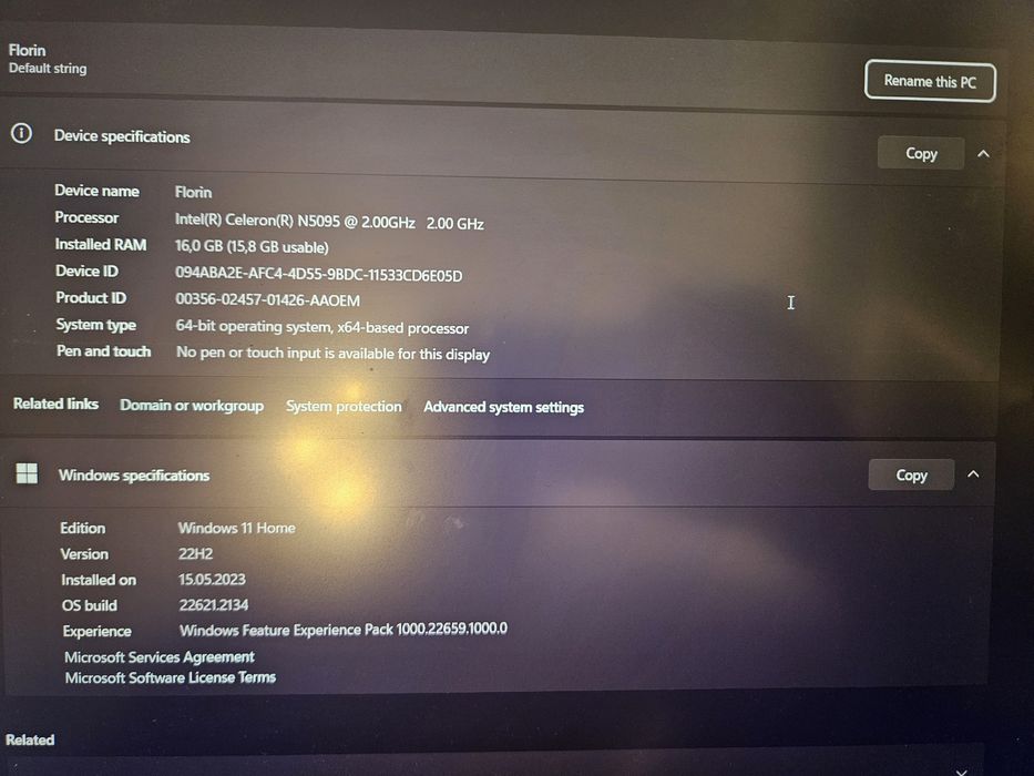 Laptop  JUMPER 512 Gb SSD