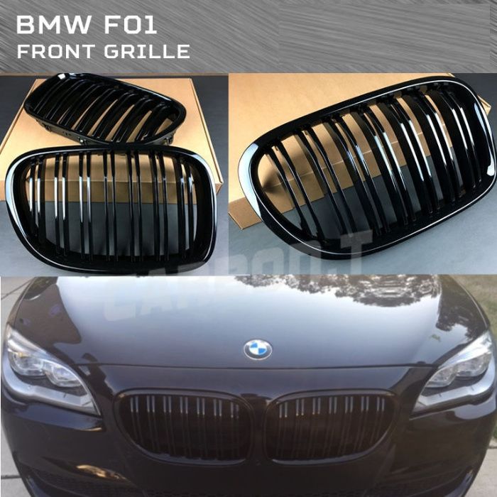 Grile duble BMW F01 F02 F04 (Hyb) FARA NIGHT VISION (negru lucios-mat)