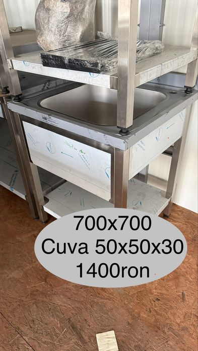 Chiuveta inox profesionala horeca dubla simpla, oua sau cu actionare la picior