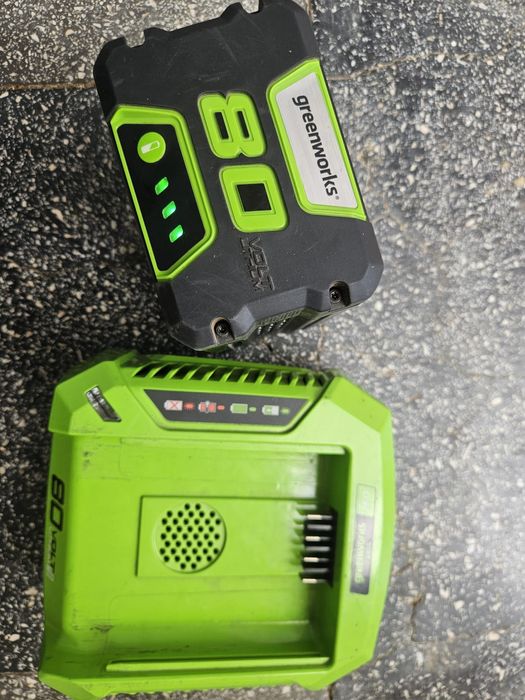 Baterie si incarcator 80 volti greenworks