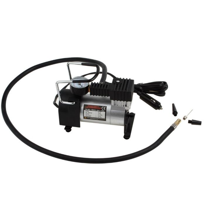 Метален Авто компресор с манометър 12V