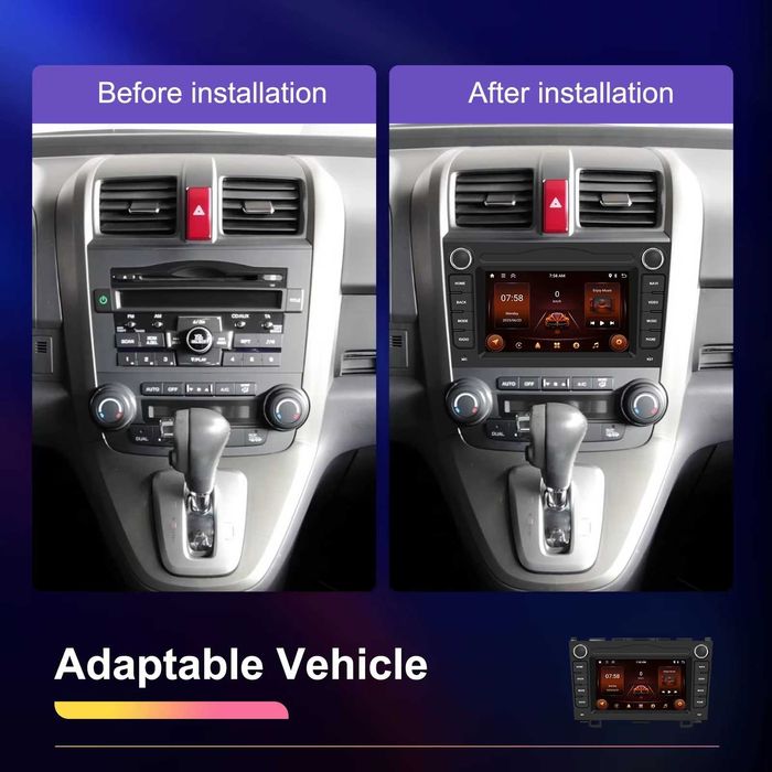 Мултимедия Двоен дин за HONDA CRV плеър с Android Навигация HONDA CR-V