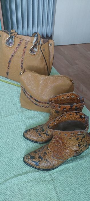 Боти крокодилска кожа,40½,Обувки No 40 и 41